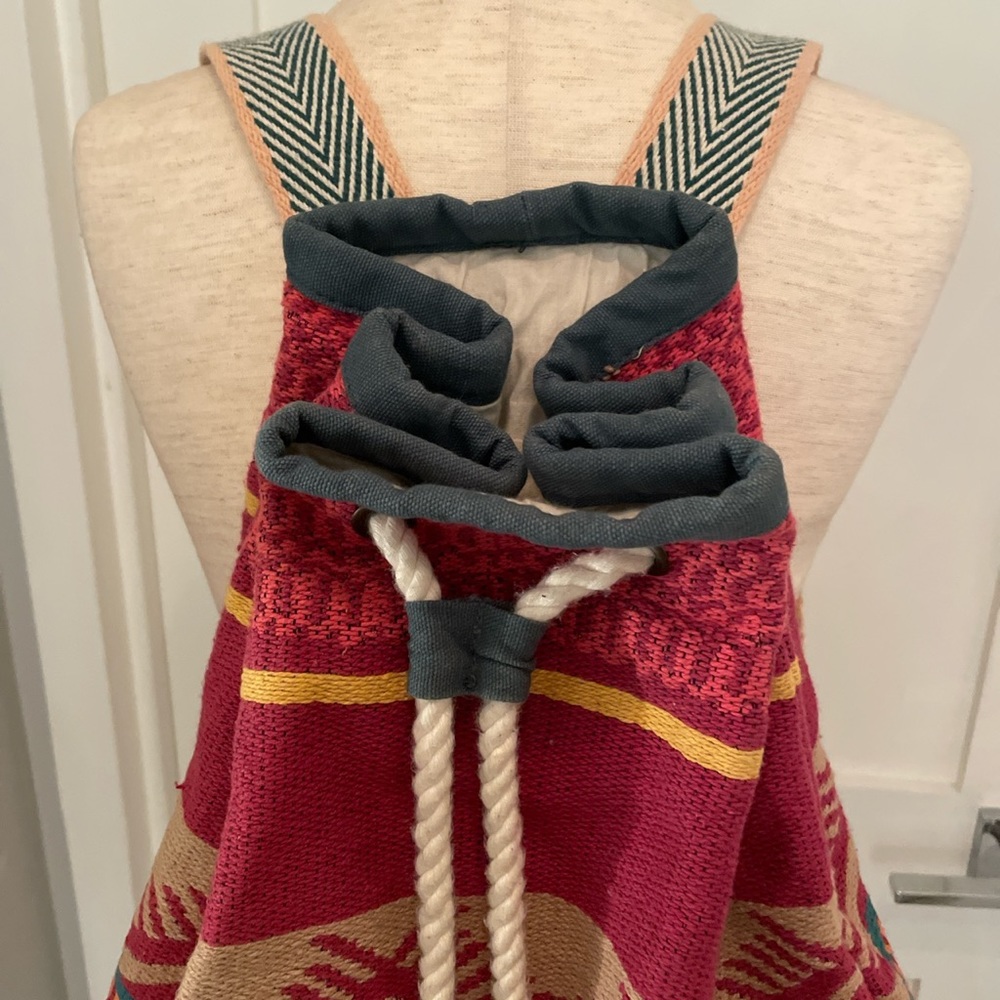 American Eagle Boho Woven Backpack - image 2